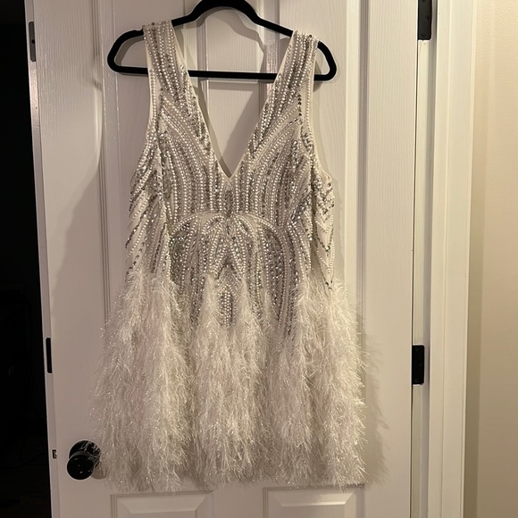 ASOS Dresses & Skirts - ASOS white bachelorette dress size 10/worn once/ runs large